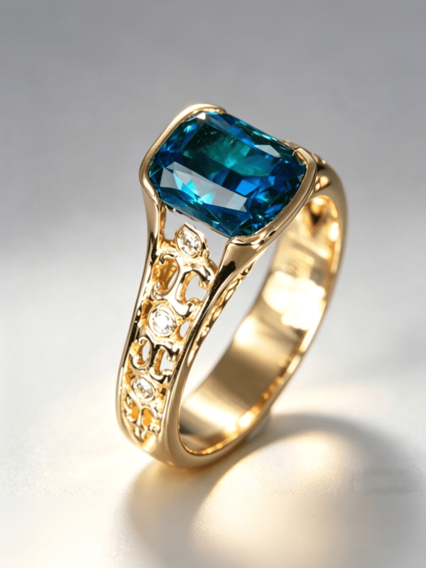 1 pieza Anillo de compromiso y promesa para mujer de estilo elegante y lujoso, anillo de moda de alta gama con forma hueca incrustado con circonita sintética redonda brillante para uso diario, fiesta, casual, vacaciones, celebración, festividad, banquete, cumpleaños, aniversario, Día de San Valentín, Ramadán, evento de fútbol