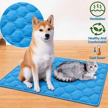 Extra Large Cooling Pet Mat For Summer, Bite-Resistant And Durable Dog Pad, Suitable For All Seasons, Lightweight Pet Cooling Pad Bed, Available In 5 Sizes For Small, Medium And Large Pets, Easy To Clean - Blue - View 8