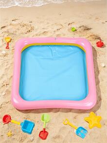 Piscina inflable de doble anillo mini/Diseño de borde suave y grueso/"Dopamina" Color/Esencial para el hogar//Se puede usar como bandeja flotante para piscinas grandes (puede contener toallas y protector solar)/Piscina inflable de PVC/Reutilizable/Diseño inflable ahorrador de espacio (se envía combinación de colores aleatoria) - multicolor - Ver 5