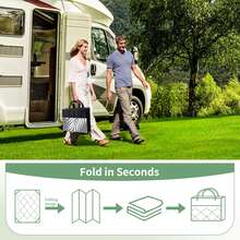 Gdieo Outdoor Rugs 8x10ft For Patios Waterproof, Reversible Tropical Plastic Straw Camping Mat Outside Rug, Large Outdoor Area Rug For RV, Porch, Deck, Balcony, Picnic(8'x10') - A - View 11