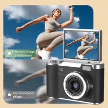 Portable Dual Front And Rear Lens High-Definition Pixel Digital Camera, 180° Flip Screen, With Filter Function, Suitable For Students - Graduation Gift - Holiday Gift (Includes 800mAh Rechargeable Battery) - View 9