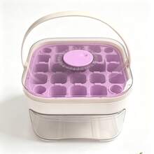 This One-Piece Ice Cube Tray Is Specially Designed For Homemade Ice Cubes, With Large Capacity, Very Suitable For Small Refrigerators, And Comes With A Lid. This Double-Layer Ice Storage Container Allows For Combined Storage. - Multicolor - View 16