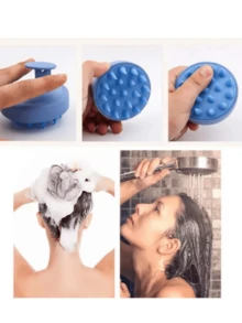 1 pièce Brosse de massage du cuir chevelu, outil de shampooing en paille de blé, peigne en silicone, brosse de nettoyage et de massage du cuir chevelu, gommage exfoliant du cuir chevelu, outil anti-pelliculaire, convient aux hommes, femmes, jeunes et vieux, décoration de maison et de salle de bain, décoration d'automne, rentrée scolaire - Multicolore - Voir 5