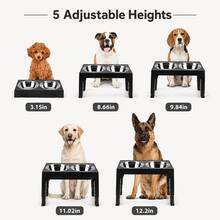 Adjustable Raised Pet Bowl, Stainless Steel Dog/Cat Food Water Feeder With Neck Protection - 1L - View 3