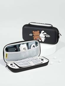 Nuevo accesorio para consola de juegos Switch 2 (2025), 1 pieza funda protectora con estampado de pareja de animales de dibujos animados, compatible con Switch 2, Switch NS/Switch OLED/Lite, accesorio para consola de juegos Switch, bolsa de almacenamiento, funda protectora Switch, regalo romántico para jugadores de Switch - Multicolor - Ver 8