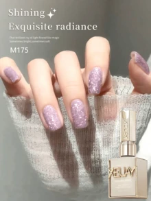 XEIJAYI 15ml 保湿裂纹指甲油，UV/LED可卸甲胶，半永久，DIY沙龙级美甲胶，适合春夏 - 紫色 - 查看 3