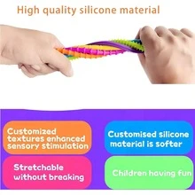 1/3/6pcs Flexible Sensory Fidget Sticks For Kids, Sensory Fidget Toys For Stress Anxiety Autistic ADHD,Calm Down Travel Airplane Essentials Toys,Stuffers Gifts For Teens Boys Girls - Multicolor - View 7