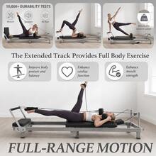 Home Pilates Reformer Machine, Adjustable Full Body Workout Equipment With Resistance Cords, Core Strength & Stretch Training Bed For Home Gym - Multicolor - View 4