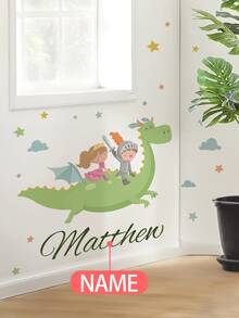 Stiker Dinding Penjinak Naga, Dekorasi Kamar Anak, Hadiah Kembali ke Sekolah, Hadiah Ulang Tahun, 40*120cm - MultiWarna - View 3