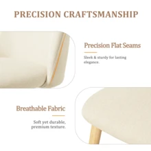 Goeurvant Modern Ergonomic Dining Chair With Curved Backrest - Set Of 2 / Set Of 4 / Set Of 6 - Apricot - View 5