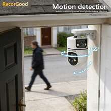 RecorGood 1080P WIFI Security Camera, Waterproof For Indoor/Outdoor Use, AI Auto Tracking, Smart Motion Detection Alert, Free APP, Built-In Intercom Button, Suitable For Elderly And Children - White - View 3