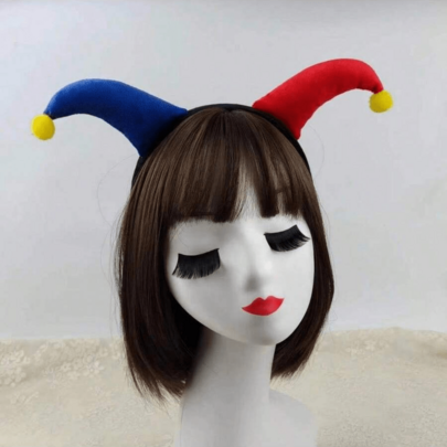 1 buah Bando Badut Lucu Halloween untuk Pesta Kostum, Bando Setan Kreatif untuk Pertunjukan Liburan, Bando untuk Wanita, Perlengkapan Kostum Liburan Halloween