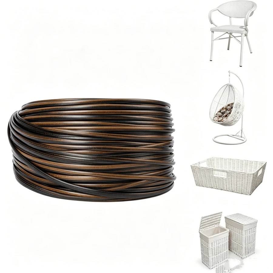 Plastic Rattan Repair Kit - 120 Feet Of Rattan Furniture Repair Material For Patio Rattan Furniture Restoration - Brown - View 1