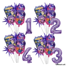 KPop Demon Hunters 1Set Autorizado de Globos de Número para Decoración de Fiesta de Cumpleaños Infantil con Diseño de Chica Cool Púrpura de Dibujos Animados, Estrella Coreana, Patrón de Fideos Instantáneos, Suministros de Decoración de Globos de Papel de Aluminio para Fiesta Temática de Pastel y Mesa de Baby Shower, Globos de Regalo y Juguete Perfectos - TZQQ - Ver 2