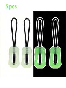 6pcs Luminous Zipper Pull Cords, Glow-In-The-Dark Zipper Puller Sets To Prevent Loss - Multicolor - View 7