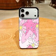 うさぎ 星 雲 ピンクケース,プレゼント用・自分用両方に大活躍！,感あふれるキュートスマホケース - ブラック - チェックする 45