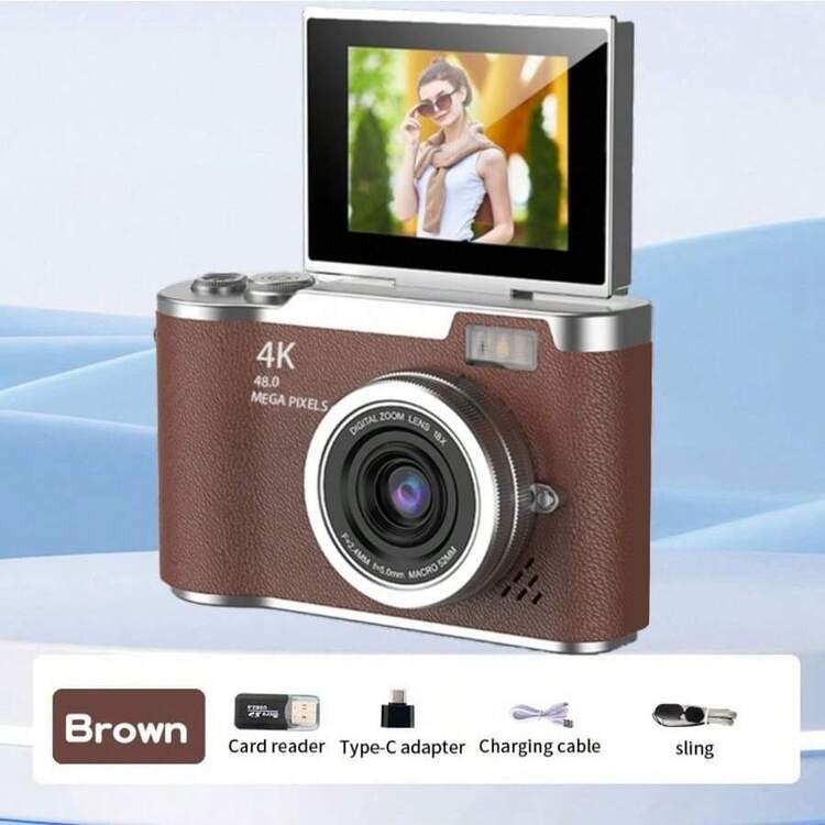 4K HDミニカメラ、ビデオ撮影対応、128GB ストレージ、デジタルカメラ