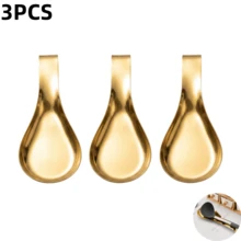 1-5 piezas Reposacucharas con forma de pez de acero inoxidable dorado, soporte anti-óxido para utensilios para el hogar & restaurante - Dorado - Ver 17