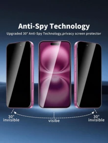 2 Películas Protectoras de Vidrio de Privacidad, Compatibles con 12 12mini 12pro 12promax 13 13Pro 13Prpmax. Protector de Pantalla Compatible con iPhone Privacidad, Impermeable, Protector de Pantalla Compatible con iPhone 14, Resistente a Arañazos, Protector de Pantalla Compatible con iPhone 16 Pro, Accesorios Móviles, Fácil de Instalar, Impermeable, Resistente a Arañazos, Regalo de Cumpleaños [Versión Internacional, No Versión Local] - Multicolor - Ver 3