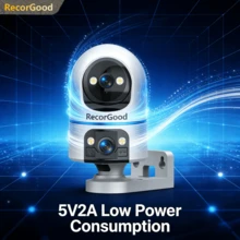 RecorGood 1080P WIFI Security Camera, Waterproof For Indoor/Outdoor Use, AI Auto Tracking, Smart Motion Detection Alert, Free APP, Built-In Intercom Button, Suitable For Elderly And Children - White - View 2