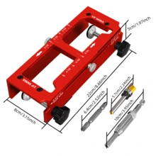 2 In 1 Hinge Drilling Fixture Combination Durable Door Frame Stable Locator Woodworking Installation Screws DIY Auxiliary Tools - Red - View 2