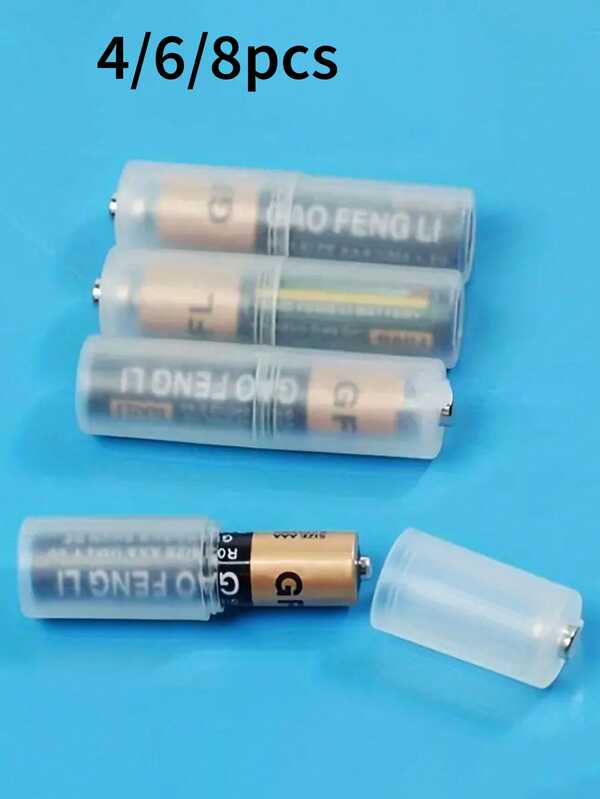 4pcs Battery Converter Set, High Toughness Plastic AAA To AA Battery Adapter, Lithium-Ion Converter Portable Battery Case, Switch Box And Storage Box