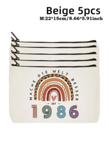 1/3/510 pezzi Borsa trucco per regali di 40° compleanno, borse cosmetiche divertenti per 40° compleanno, idee regalo per 40° compleanno borsa trucco (solo borsa), disponibile anche per regali di 20°, 30°, 50°, 60° compleanno, adatta per amici, amanti, famiglia - multicolore - Visualizzare 100
