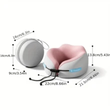 Portable Ergonomic Memory Foam Neck Pillow, Lightweight & Space-Saving, Comfort Neck Support For Car, Office, Plane & Train, Travel Essential Gift - U-shaped Pillow - View 3