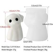 6pcs Halloween Ghost Pumpkin Silicone Mold, 3D DIY Candle Soap Resin Chocolate Mold, Reusable Craft Mold For Halloween Party Decor - Multicolor - View 2