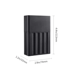 Nuevo estuche para cigarrillos negro de 10 piezas, caja de almacenamiento de cigarrillos de 10 ranuras, carcasa protectora de cigarrillos portátil e impermeable, caja de almacenamiento de cigarrillos! - negro - Ver 4