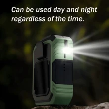 3-In-1 Portable Fan, USB Rechargeable, Adjustable Neck And Waist Design. Suitable For Outdoor, Home And Office, Equipped With Lanyard And Clip-On Bladeless Waist Fan, Meets Multiple Cooling And Exercise Needs, Battery Capacity 4000mAh - Multicolor - View 7