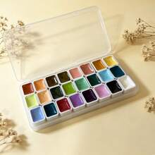 Set Cat Air, 24 Warna, Cat Air Padat, Cocok untuk Lukisan Kaligrafi, Seni Kuku, Kerajinan DIY - Sepotong Tunggal - View 15