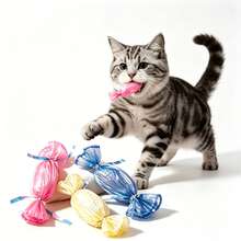 3pcs Cat Wrinkle Candy Gift - Built-In Crinkle Paper, Lightweight Interactive Cat Toy, Relieve Boredom, Surprise Gift For Pets For Thanksgiving, Autumn/Winter, Halloween And Other Holiday Gatherings - Multicolor - View 2