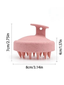 1 pièce Brosse de massage du cuir chevelu, outil de shampooing en paille de blé, peigne en silicone, brosse de nettoyage et de massage du cuir chevelu, gommage exfoliant du cuir chevelu, outil anti-pelliculaire, convient aux hommes, femmes, jeunes et vieux, décoration de maison et de salle de bain, décoration d'automne, rentrée scolaire - Multicolore - Voir 8