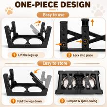 Adjustable Raised Pet Bowl, Stainless Steel Dog/Cat Food Water Feeder With Neck Protection - 1L - View 6