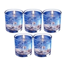 Ocean Scented Candle With Real Sand, Stones, Starfish And Seashells, Creates Ambiance, Gifts For Valentine's Day, Couples, Women, Girls, Wedding, Room Decor, Friends, Graduation, Birthday, Mother's Day, Home Decor, Birthday Decor, Fragrance: Ocean Breeze - Multicolor - View 19