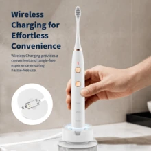 Adult Electric Toothbrush, 3 Modes 3 Intensity Levels, 90 Days Battery Life, Includes Travel Storage Case, Smart Timer 30s Zone Change Reminder, Teeth Cleaning IPX7 Waterproof Wireless Charging Deep Clean - Multicolor - View 7