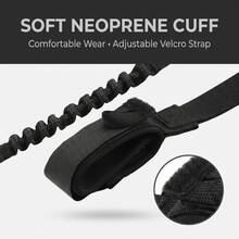 SUP Board Leash Coil Safety Cord Adjustable 150-250CM Surfboard Ankle Leash With Reflective Thread & Neoprene Cuff Waterproof Paddleboard Accessory - Multicolor - View 6