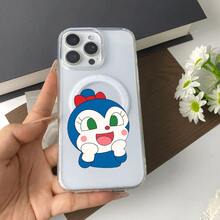 ドラミ アニメキャラクター ボールヘッド 赤いリボン 青い服ケース,プレゼント用・自分用両方に大活躍！,感あふれるキュートスマホケース - クリア - チェックする 30