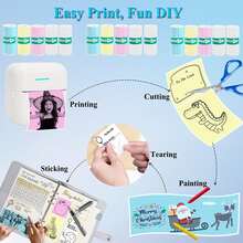 3/5/10 Rolls Children's Camera Adhesive Thermal Paper, Children's Camera Colored Adhesive Replacement Paper, Children's Camera Adhesive Roll Paper, Children's Camera Paper, Inkless Paper - Easy To Replace - Self-adhesive - View 6