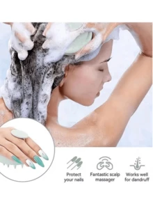 1 pièce Brosse de massage du cuir chevelu, outil de shampooing en paille de blé, peigne en silicone, brosse de nettoyage et de massage du cuir chevelu, gommage exfoliant du cuir chevelu, outil anti-pelliculaire, convient aux hommes, femmes, jeunes et vieux, décoration de maison et de salle de bain, décoration d'automne, rentrée scolaire - Multicolore - Voir 6