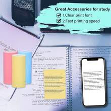3/5/10 Rolls Children's Camera Adhesive Thermal Paper, Children's Camera Colored Adhesive Replacement Paper, Children's Camera Adhesive Roll Paper, Children's Camera Paper, Inkless Paper - Easy To Replace - Self-adhesive - View 5