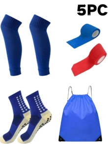 1 Pair Solid Color Football Over-The-Knee Leg Sleeves, Breathable Sweat-Absorbent, Comfortable Soccer Leg Warmers - Multicolor - View 14