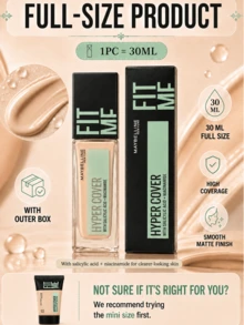Maybelline 美寶蓮訂製粉底液無瑕版 103,分30ml和18ml兩種規格,添加水楊酸與菸鹼醯胺,控油細膩膚質,質地輕薄服帖。高遮瑕力輕鬆遮蓋痘印、泛紅瑕疵,反覆疊塗不厚重,打造柔霧霧面妝面。長效持妝防暗沉,黃皮日常底妝優選,通勤、油皮上妝適配。 - 客製化粉底液無瑕版 103 - 查看 6