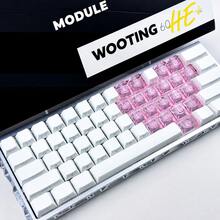 21-Key Transparent Pink Heart-Shaped Keycaps, Side-Printed, Backlit, Suitable For Mechanical Keyboards, Minimalist Style Heart-Shaped Keycaps, Side-Engraved Keycaps, Keycap Replacement, Keyboard Enthusiasts - View 5