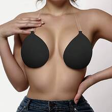 1pc Seamless Supportive Camisole Bra, Backless Strapless Sticky Bra Invisible Suitable For Camisole And Backless Dresses, For Women And Brides, Round Padded Invisible Bra Seamless Padded Lift Bra Accessory, Women's Lingerie Bra Accessory - Multicolor - View 2