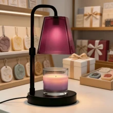 QUIGO 1PCS Modern Frosted Glass Shade Candle Warmer Lamp, Height Adjustable Wax Melter With Timing Function & Dimmable Light, Premium GU10 Bulb, Stylish Home Decor Lamp For Bedroom Living Room Apartment, Ideal Gift For Mother's Day Christmas Graduation - US A Type Plug(110-127V) - View 5