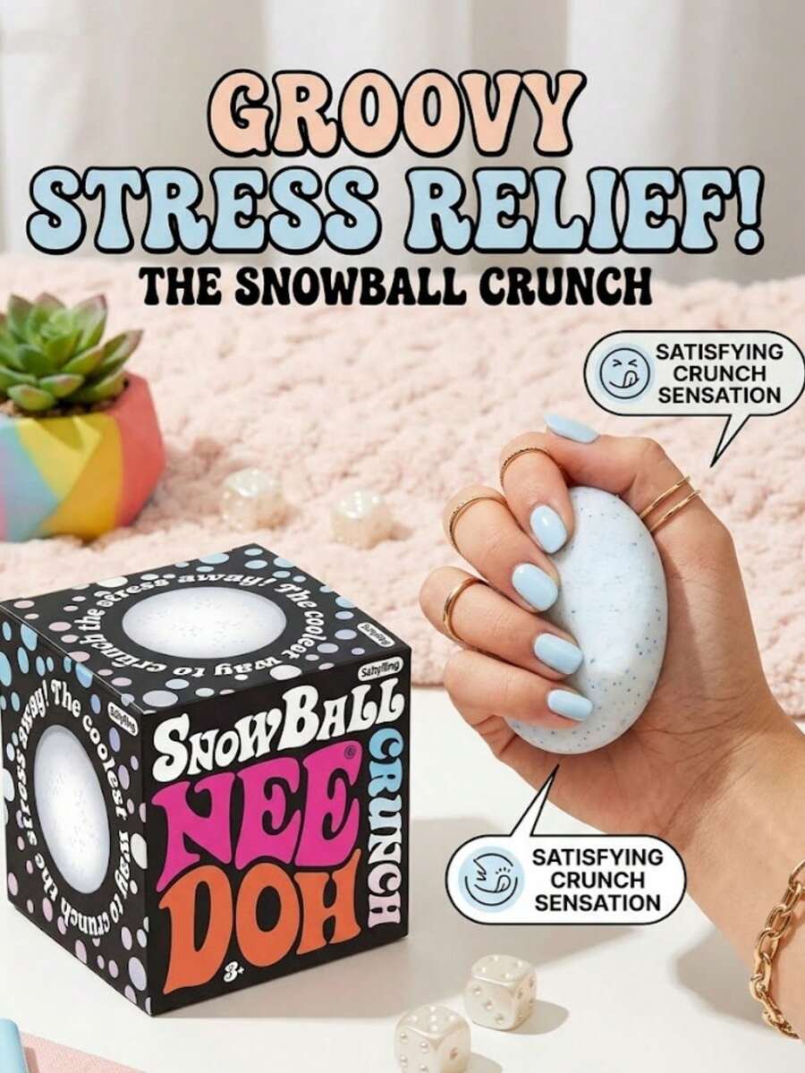 Đồ chơi bóp xả stress Needoh Snowball, khối fidget, bóng xả stress, đồ chơi squishy, bộ đồ chơi giáo dục DIY cho trẻ em, dễ thương và siêu chữa lành, giảm lo âu và căng thẳng, có thể nhào nặn và bóp tự do, kết cấu mềm mại tinh tế, bền và không biến dạng, giải tỏa cảm xúc và căng thẳng hiệu quả, phù hợp cho giờ giải lao của học sinh, làm việc tại văn phòng và xả stress, trò chơi tương tác, lựa chọn quà tặng nhỏ sáng tạo hàng đầu. (Hộp gửi ngẫu nhiên) - Nhiều màu - Xem 1