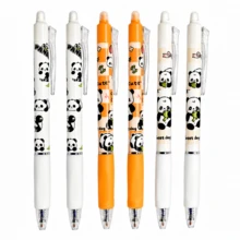 1/6pcs Panda Erasable Gel Pens,0.5Mm Blue Ink Pen Quick-Dry S With Self-Contained Rubber Eraser,Back To School Supplies - Multicolor - View 7