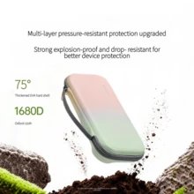 UGREEN Switch 2 Carrying Case, NS2 Game Console Protective Case, Multi-Functional Portable Storage Bag For Game Handheld Consoles, Shockproof And Pressure-Resistant Shell, Black, Pink And Green Gradient. - View 4